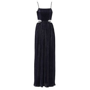 Jonathan Simkhai Daisy Dress Womens‎ 4 Shimmer Maxi Lurex Pleated Cutout Gown